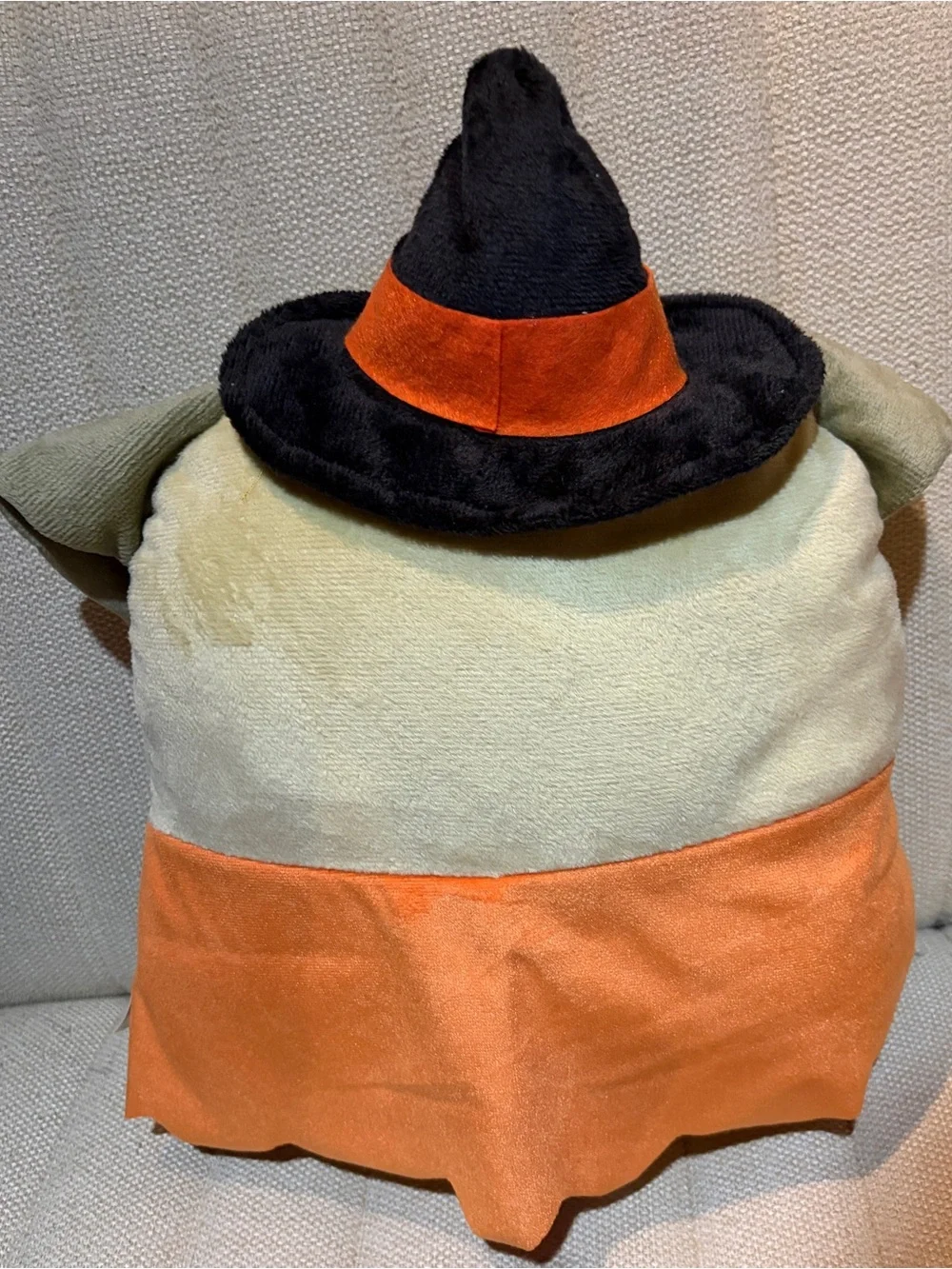 Plush Halloween Witch Dog Throw Pillow - 12”